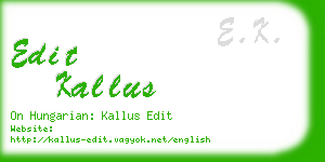 edit kallus business card